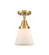 Caden LED Semi-Flush Mount in Satin Gold (405|4471CSGG61LED)