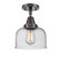 Caden LED Semi-Flush Mount in Matte Black (405|4471CBKG74LED)