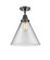 Caden One Light Semi-Flush Mount in Matte Black (405|4471CBKG42L)