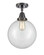 Caden LED Semi-Flush Mount in Matte Black (405|4471CBKG20210LED)