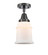 Caden One Light Flush Mount in Matte Black (405|4471CBKG181)