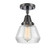 Caden One Light Flush Mount in Matte Black (405|4471CBKG172)
