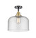Caden One Light Semi-Flush Mount in Black Antique Brass (405|4471CBABG74L)