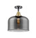 Caden One Light Flush Mount in Black Antique Brass (405|4471CBABG73L)