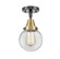 Caden LED Semi-Flush Mount in Black Antique Brass (405|4471CBABG2026LED)