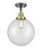 Caden LED Semi-Flush Mount in Black Antique Brass (405|4471CBABG20210LED)