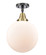 Caden One Light Semi-Flush Mount in Black Antique Brass (405|4471CBABG20110)