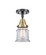 Caden One Light Flush Mount in Black Antique Brass (405|4471CBABG182S)
