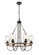 Downtown Urban Six Light Chandelier in Matte Black (405|4426CRBKG4424)