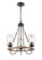 Downtown Urban Three Light Mini Chandelier in Matte Black (405|4423CRBKSDY)