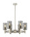 Downtown Urban Six Light Chandelier in Polished Nickel (405|4346CRPNG4347SM)