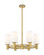 Downtown Urban LED Chandelier in Brushed Brass (405|4346CRBBG4347WH) Downtown Urban LED Chandelier in Brushed Brass (405|4346CRBBG4347WH)