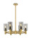 Downtown Urban Six Light Chandelier in Brushed Brass (405|4346CRBBG4347SM)