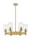 Downtown Urban LED Chandelier in Brushed Brass (405|4346CRBBG4347SDY)