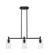 Downtown Urban Three Light Island Pendant in Matte Black (405|4343IBKG4347SDY)