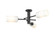 Downtown Urban Three Light Semi-Flush Mount in Matte Black (405|4343FBKG4347WH)