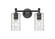 Downtown Urban Two Light Bath Vanity in Matte Black (405|4342WBKG4347DE)