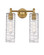 Downtown Urban Two Light Bath Vanity in Brushed Brass (405|4342WBBG43412DE)