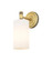 Downtown Urban One Light Wall Sconce in Brushed Brass (405|4341WBBG4347WH)