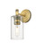 Downtown Urban One Light Wall Sconce in Brushed Brass (405|4341WBBG4347CL)