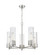 Downtown Urban Five Light Chandelier in Satin Nickel (405|4285CRSNG42812CL)