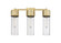 Downtown Urban Three Light Bath Vanity in Brushed Brass (405|4283WBBG42812CL)
