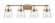 Downtown Urban Four Light Bath Vanity in Brushed Brass (405|4234WBBG4126SDY)