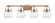 Downtown Urban Four Light Bath Vanity in Brushed Brass (405|4234WBBG4106CL)