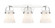 Downtown Urban Three Light Bath Vanity in Polished Chrome (405|4233WPCG4116WH)
