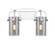 Downtown Urban Two Light Bath Vanity in Polished Chrome (405|4232WPCG4237SM)
