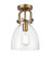 Newton LED Flush Mount in Brushed Brass (405|4121FBB8CLLED)