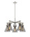 Downtown Urban Five Light Chandelier in Polished Nickel (405|4115CRPNG4117SM)