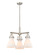 Downtown Urban Three Light Pendant in Satin Nickel (405|4113CRSNG4117WH)