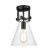 Downtown Urban One Light Semi-Flush Mount in Matte Black (405|4111FBK8CL)