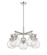 Downtown Urban Five Light Chandelier in Polished Nickel (405|4105CRPNG4107SDY)