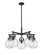 Downtown Urban Five Light Chandelier in Matte Black (405|4105CRBKG4107SDY)