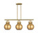 Downtown Urban Three Light Island Pendant in Brushed Brass (405|4103IBBM41010BB)