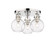 Downtown Urban Three Light Flush Mount in Polished Nickel (405|4103FPNG4107CL)