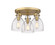 Downtown Urban Three Light Semi-Flush Mount in Brushed Brass (405|4103FBBG4127SDY)