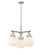 Downtown Urban Three Light Pendant in Satin Nickel (405|4103CRSNG4107WH)