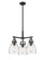 Downtown Urban Three Light Pendant in Matte Black (405|4103CRBKG4127SDY)