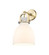 Downtown Urban One Light Wall Sconce in Brushed Brass (405|4101WBBG4128WH)