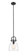 Downtown Urban One Light Mini Pendant in Matte Black (405|4101SSBKG4128CL)