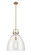 Downtown Urban One Light Pendant in Brushed Brass (405|4101SLBBG41216CL)