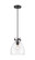 Downtown Urban One Light Pendant in Matte Black (405|4101PSBKG4128CL)