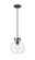 Downtown Urban One Light Pendant in Matte Black (405|4101PSBKG4108CL)