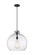 Downtown Urban One Light Pendant in Matte Black (405|4101PLBKG41018CL)