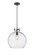 Downtown Urban One Light Pendant in Matte Black (405|4101PLBKG41014CL)