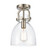 Downtown Urban One Light Semi-Flush Mount in Satin Nickel (405|4101FSNG4128CL)