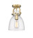 Downtown Urban One Light Semi-Flush Mount in Brushed Brass (405|4101FBBG4128SDY)
